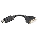 Tripp Lite DisplayPort to DVI Adapter Cable Converter Extender, Male-to-Female, 1080p @ HD Resolution, DisplayPort++ Dual-Mode Port, 6-inch Cord