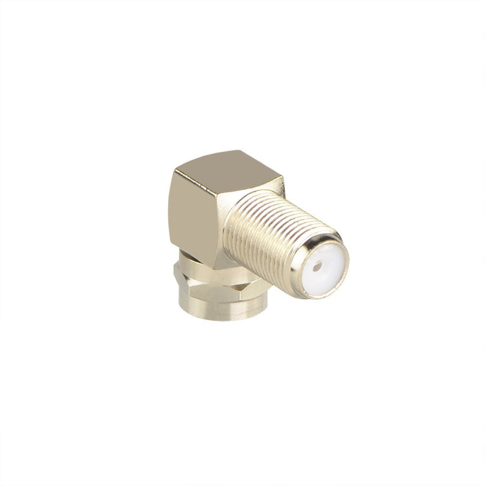 VCE VCELINK 90 Degree Coaxial Connector F Type Female to Male RG6 Adapter Right Angle Coaxial Cable Connector 90 Degree Elbow 2 Pack