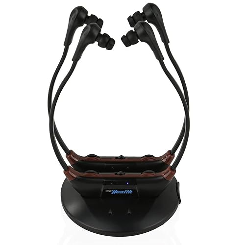 Pyle Upgraded Version Dual Wireless Amplifier, Wireless TV Listening Speakers, Amplifier Headset, TV Audio Assist, TV Sound System Wireless, Wireless