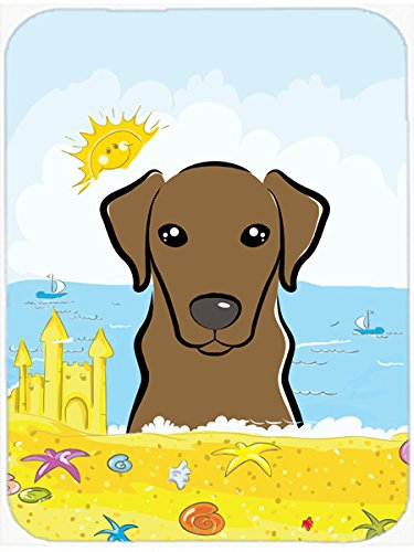 Caroline's Treasures BB2102MP Chocolate Labrador Summer Beach Mouse Pad, Hot Pad or Trivet for Home Office Gaming Working Computers Laptop Mouse