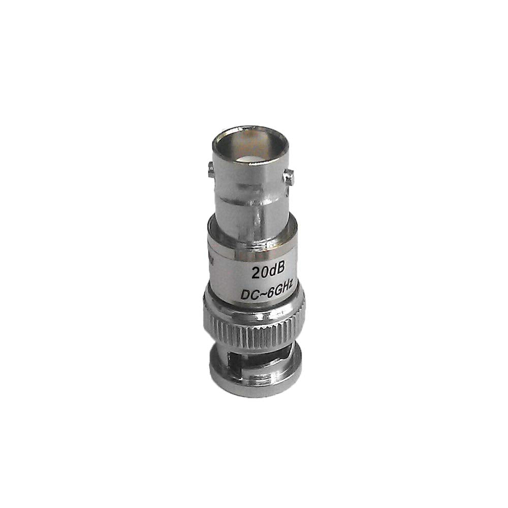 Acxico 1Pcs Q9/BNC Type Coaxial Fixed Attenuator Connector DC-6GHz 3W 50ohm 10 15 20 40dB