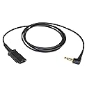 3.5mm Headset Adapter Cable Compatible with Plantronics QD for Android Cell Phone Smartphone Tablet Mac Laptop & Other Smart Devices with Single…