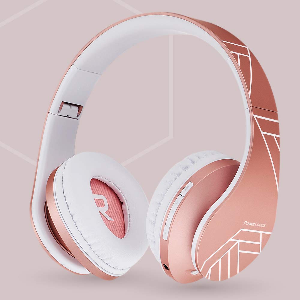 PowerLocus Bluetooth Over-Ear Headphones, Wireless Stereo Foldable Headphones Wireless and Wired Headsets with Built-in Mic, Micro SD/TF, FM…
