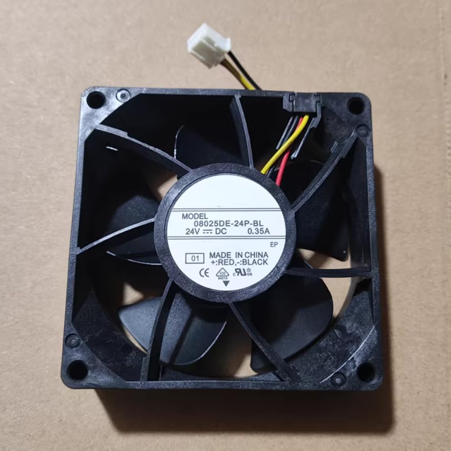 08025DE-24P-GL DC 24V 0.35A 80x80x25mm 3-Wire Cooling Fan