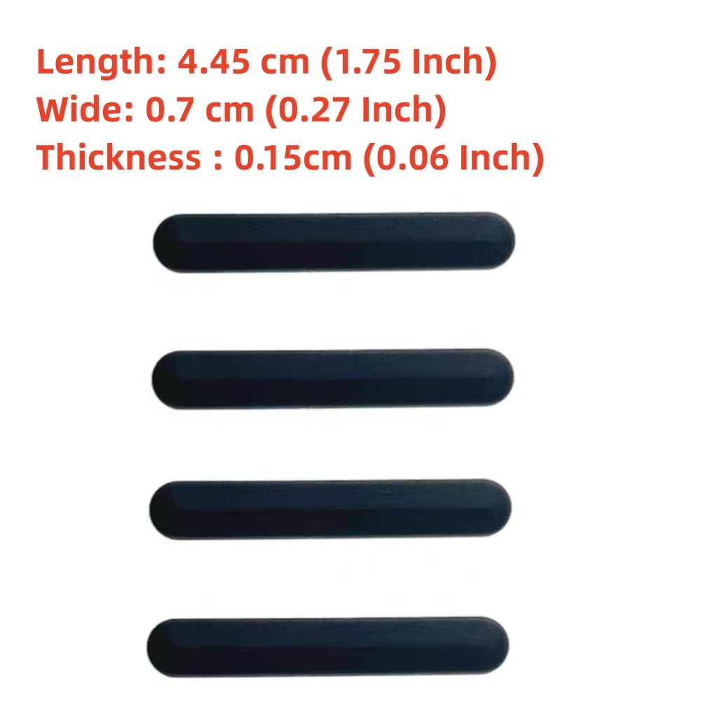 4PCS Bottom Case Rubber Feet Strip Replacement for HP Pavilion 14 X360 14-CD TPN-W131 Laptop Bottom Rear Cover Rubber Foot Mat Black