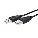 USB 2.0 Type Cable A Male to A Male Black/White 3Ft, 6Ft, 10Ft, 15Ft (3FT, Black)