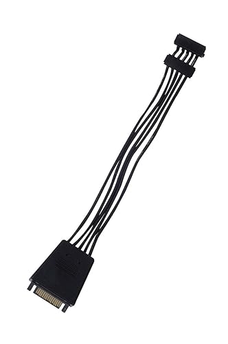 Silverstone Tek Super Flexible 2-in-1 SATA Power Adapter Cable with Power Stabilizing Capacitors (CP06-E2)
