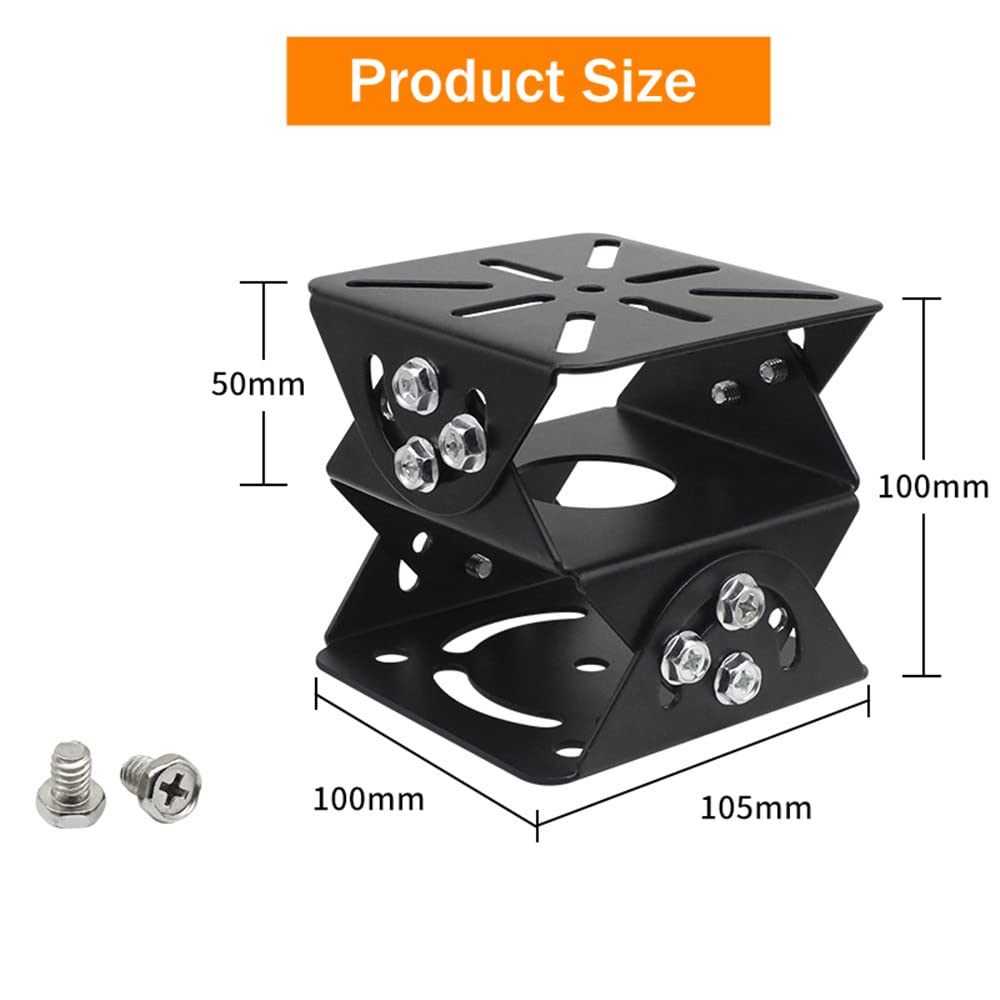 FINXRoll CCTV Security Camera Universal Pole Mounting Mount Bracket Adapter for PTZ Dome Surveillance Camera (3-Axis Black Bracket)