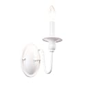 Aspen Creative 62710-03-1, 1 Light Indoor Wall Fixture, 4-1/4" W x 7-5/8" H x 6-1/4" E, Matte White Finish, Bulb Not Included