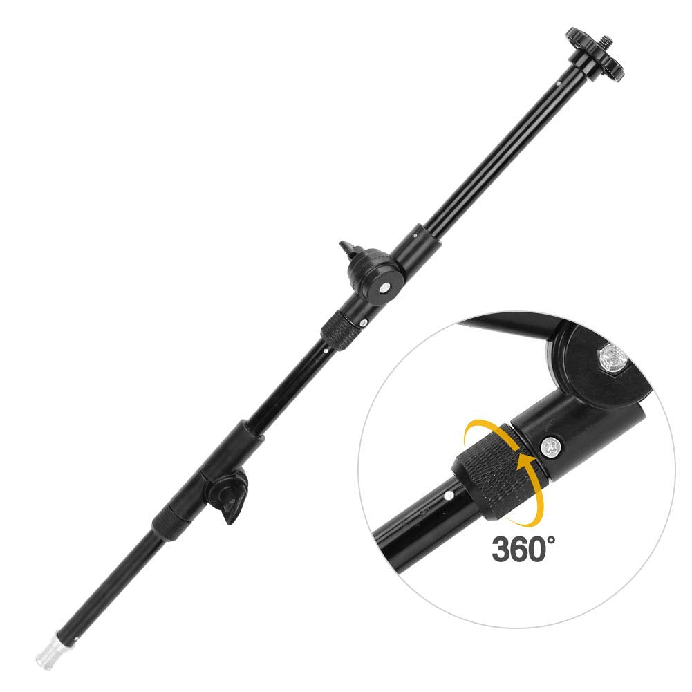 Three-Section Magic Arm,Adjustable Extension Articulated Arm Camera Extension Bracket with 1/4 & 3/8 Screw Hole Metal Lock Sleeve for Photography