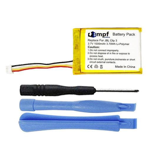 MPF Products 1000mAh L0721-LF Battery Replacement Compatible with JBL Clip 3 Portable Bluetooth Wireless Speaker
