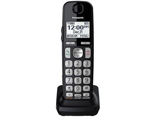 PANASONIC Additional Cordless Phone Handset for use with KX-TGE4x Series Cordless Phone Systems - KX-TGEA40B (Black)