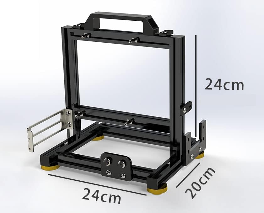 SharGwa PC ITX (17 x 17cm) PC Motherboard Open Air Case Frame, Open Bare Metal Air Water Cooling Fan Stand (Black Red)