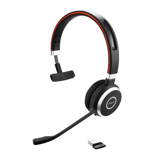 Jabra Evolve 65 SE Mono Wireless Headset - Bluetooth Headset with Noise-Cancelling Microphone, Long-Lasting Battery, and Dual Connectivity - MS Teams…