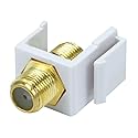 Monoprice Keystone Jack - Modular F Type, White