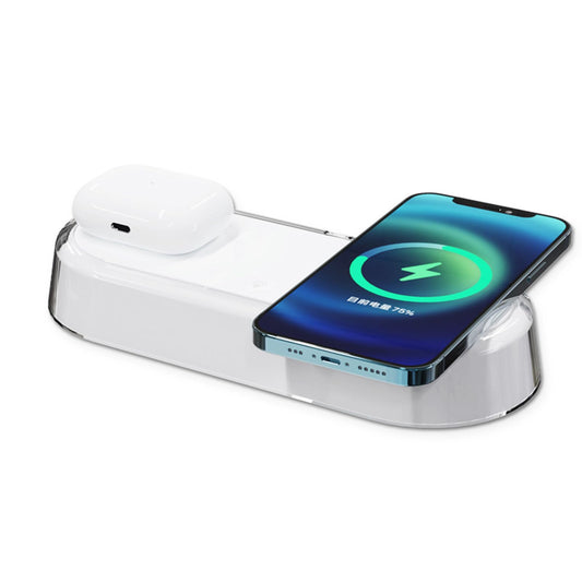 CENSHI Dual Wireless Charging Station LED Bedside Lamp for Home Use