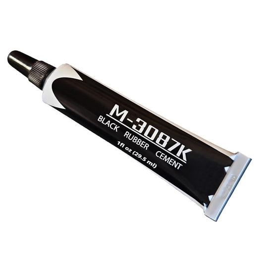 Pro-Grade Black Rubberized Speaker Repair Adhesive Glue (1 oz) - Dries Black