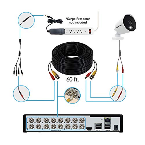 Night Owl CCTV Video Home Security Camera System with 6 Wired 1080p HD Indoor/Outdoor Cameras with Night Vision (Expandable up to a Total of 16 Wired