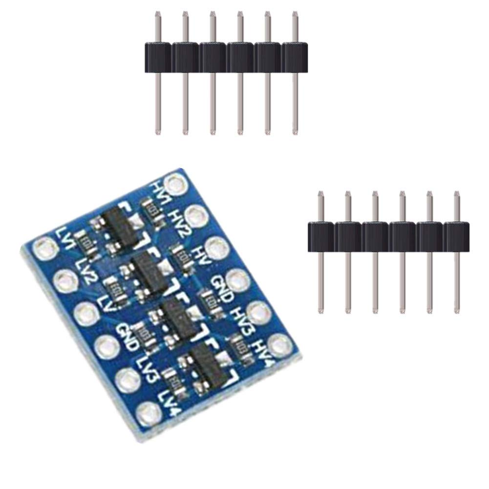 KeeYees 10pcs 4 Channels IIC I2C Logic Level Converter Bi-Directional Module 3.3V to 5V Shifter for Arduino (Pack of 10)