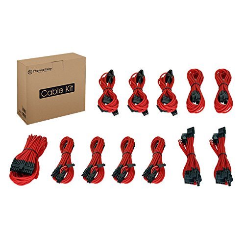 Thermaltake AC-032-CN3NAN-PR Individually Sleeved Cable Kit - Red