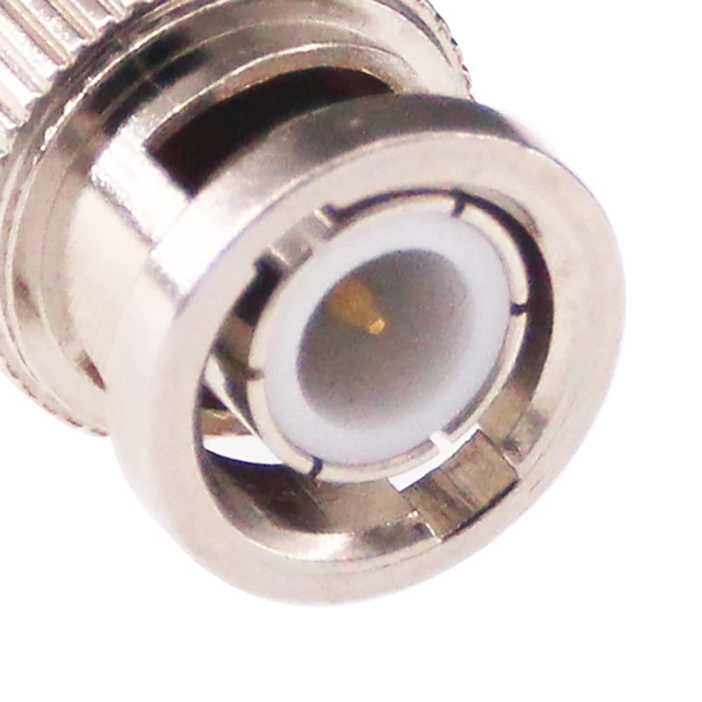 RFaha 5pcs BNC Male to SMA Female RF Coax Adapter BNC to SMA Coaxial Connector Adapter(F22-5)