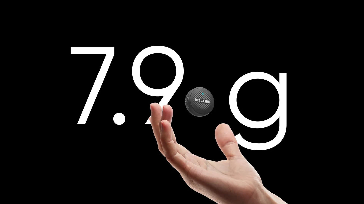 Insta360 Mic Air,Ultralight 7.9g Transmitter, as Compact as a Coin, 48kHz Audio with Built-in Noise Reduction, 10-Hour Battery Life, 300m Range