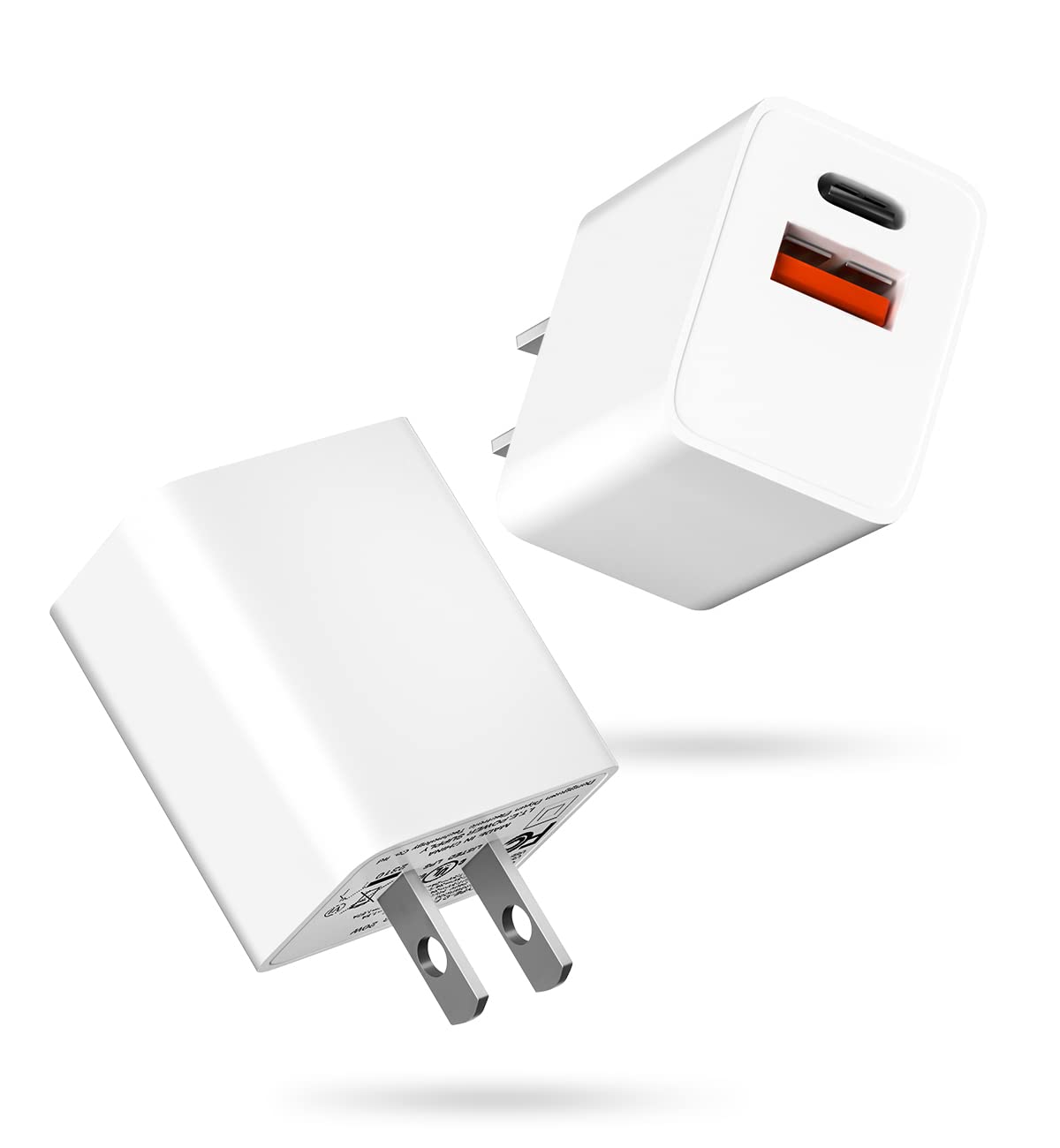 UDATSON 20W USB-C PD Power Delivery Charger, 2 Pack Type C Fast Charging Adapter for Apple Watch Series 9, iPhone 15, 14 Pro Max, AirPods, iPad