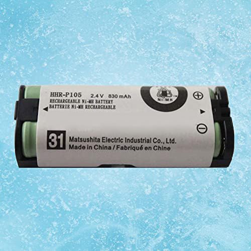 Triangle Power 2 Pack HHR-P105 NI-MH Rechargeable Battery for Panasonic 2.4V 830mAh Battery for Cordless Phones