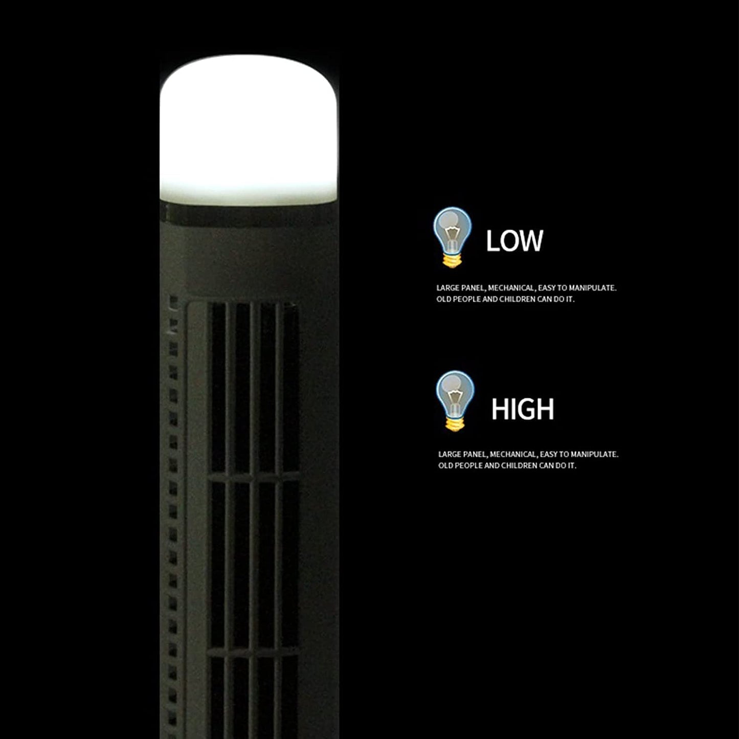YWangQiang USB Tower Fan Bladeless Fan Tower Electric Fan Mini Vertical Air Conditioner, Tabletop Fan Quiet Cooling Fan for Home Office Indoor Fans