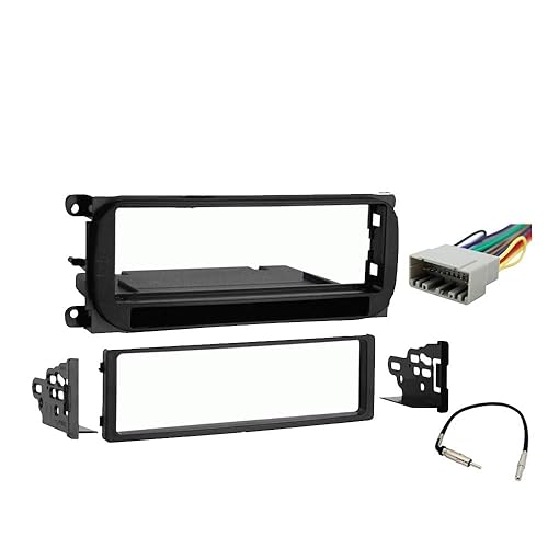 Harmony Audio Radio Install Bundle Fits Dodge Grand Caravan 2002-2007 with Metra 99-6505 Single DIN Dash Kit