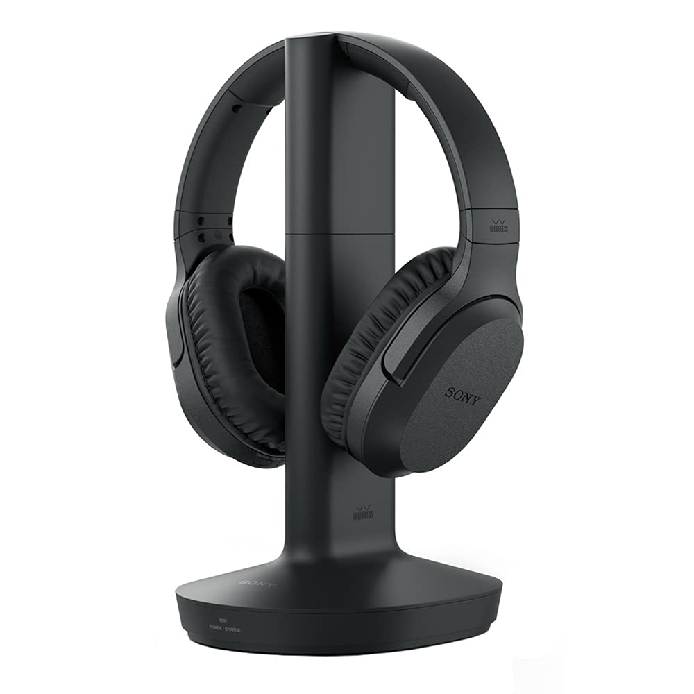 Sony WH-RF400 Wireless Home Theater Headphones Black Bundle with Tech Smart USA Audio Entertainment Essentials Bundle and 1 YR CPS Enhanced…
