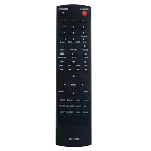 SE-R0375 Replacement Remote Control for Toshiba DVD Player in Living Rooms or Rooms, No programming or pairing needed, Replace Remote Compatible