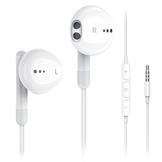 Kimwood Wired Earbuds with Microphone, Wired Earphones in Ear Headphones HiFi Stereo, Powerful Bass and Crystal Clear Audio, Compatible with iPhone