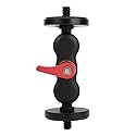 Acouto Head, Multi-Function 360 Degree Swivel Ball Head Adapter Arm, Aluminum Alloy Articulating Magic Arm Mount Adapter for Camera Monitor & Light