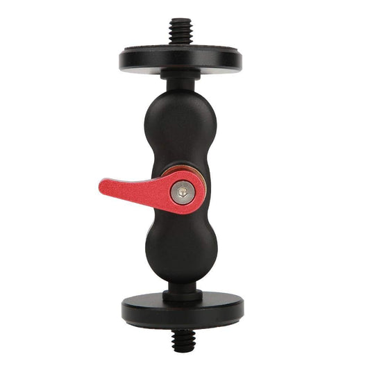 Acouto Head, Multi-Function 360 Degree Swivel Ball Head Adapter Arm, Aluminum Alloy Articulating Magic Arm Mount Adapter for Camera Monitor & Light