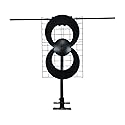 Antennas Direct ClearStream 2V Indoor Outdoor TV Antenna UHF VHF Multi-Directional, 60+ Mile Range, 4K 8K UHD, NEXTGEN TV - w/Reflector, 20-inch Mast