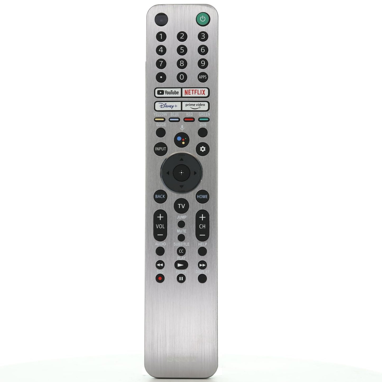 Dan's Originals OEM RMF-TX621U Backlight Voice TV Remote Control | Metal Front| Light up Keys - for Sony PN: 1-009-947-12, Also Works RMF-TX620U |