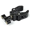 Akeipho Super Clamp with 1/4" 3/8" Threads, Camera Clamp Mount for LED Lights,Magic Arm, Mic, Wireless Flash Receivers, Triggers, Photography