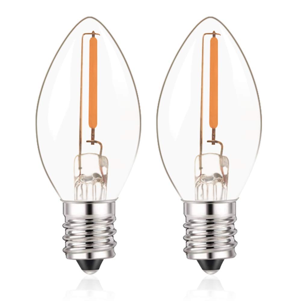 Hcnew C7 LED E12 Candelabra Bulb 0.5W Equivalent 5W 7W Warm White 2700K