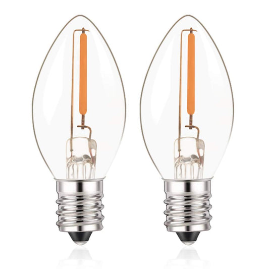 Hcnew C7 LED E12 Candelabra Bulb 0.5W Equivalent 5W 7W Warm White 2700K
