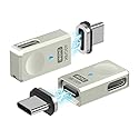 SHEEAST USB Type C Magnetic Adapter 40Gbps, Side Port 2Pack 240W Magnetic USB C Adapter 24 Pin Straight with 8K 60Hz for Steam Deck, Thunderbolt 3/4…
