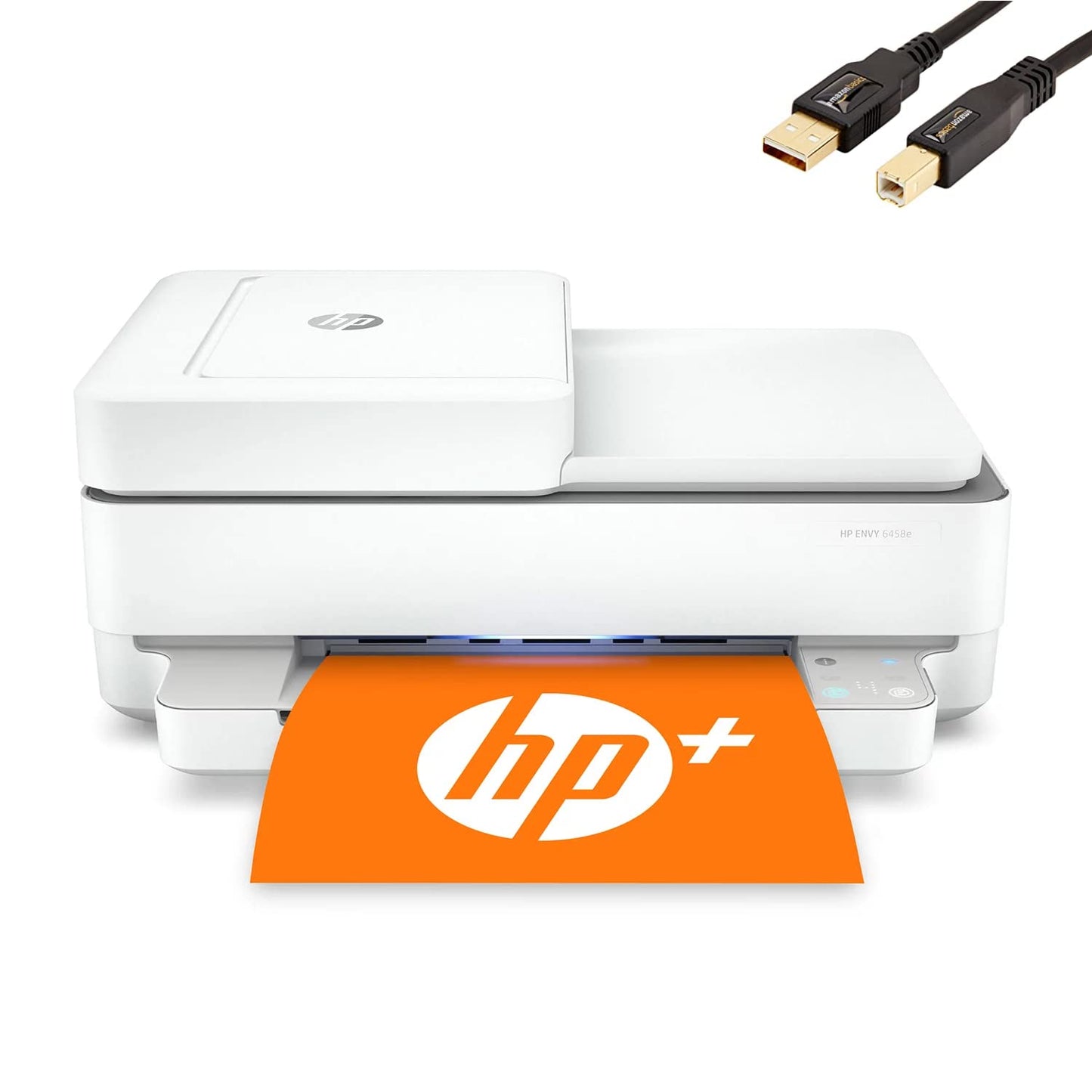 HP Envy 6458e All-in-One Wireless Color Inkjet Printer, 2-Sided Printing, Copy, scan, Fax, 10 ppm, 4800 x 1200 dpi, 35-Sheet ADF, Dual-Band WiFi