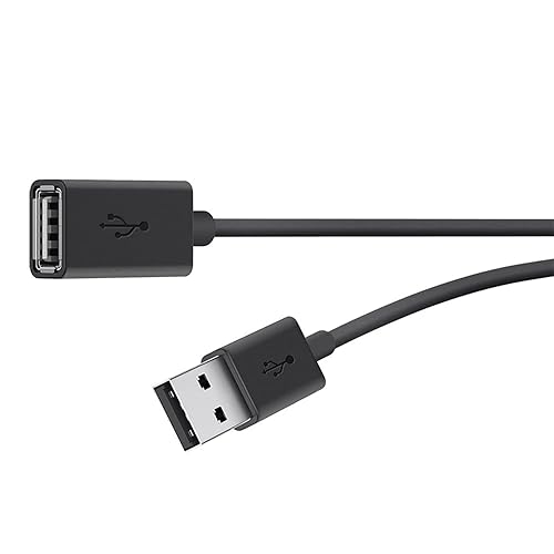 Belkin F3U153BT3M - USB Extension Cable - 10 Ft - 4 Pin USB Type A (M) to 4 Pin USB Type A (F) - Black