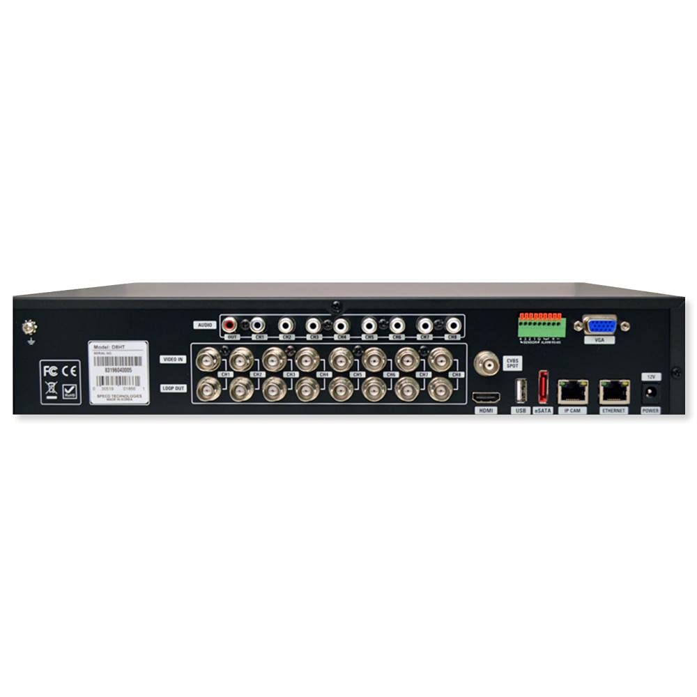 Speco D8HU1TB 4K HD-TVI Digital Video Recorder 8-Channel 1TB