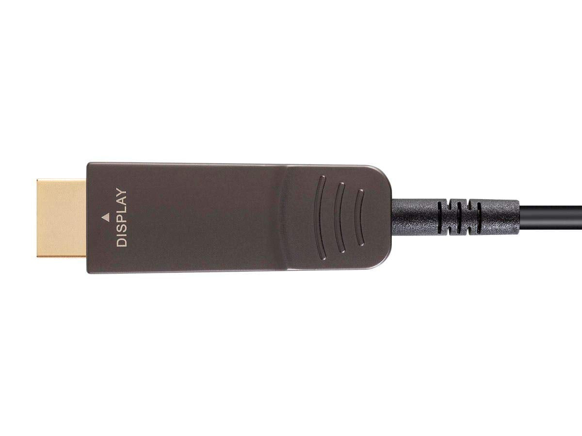Monoprice USB 3.1 Type-C to HDMI Video Cable - 50 Feet - Black | 4K@60Hz, Fiber Optic, AOC, Transmits Up to 100 Feet, Gold Plated Connectors - SlimRun