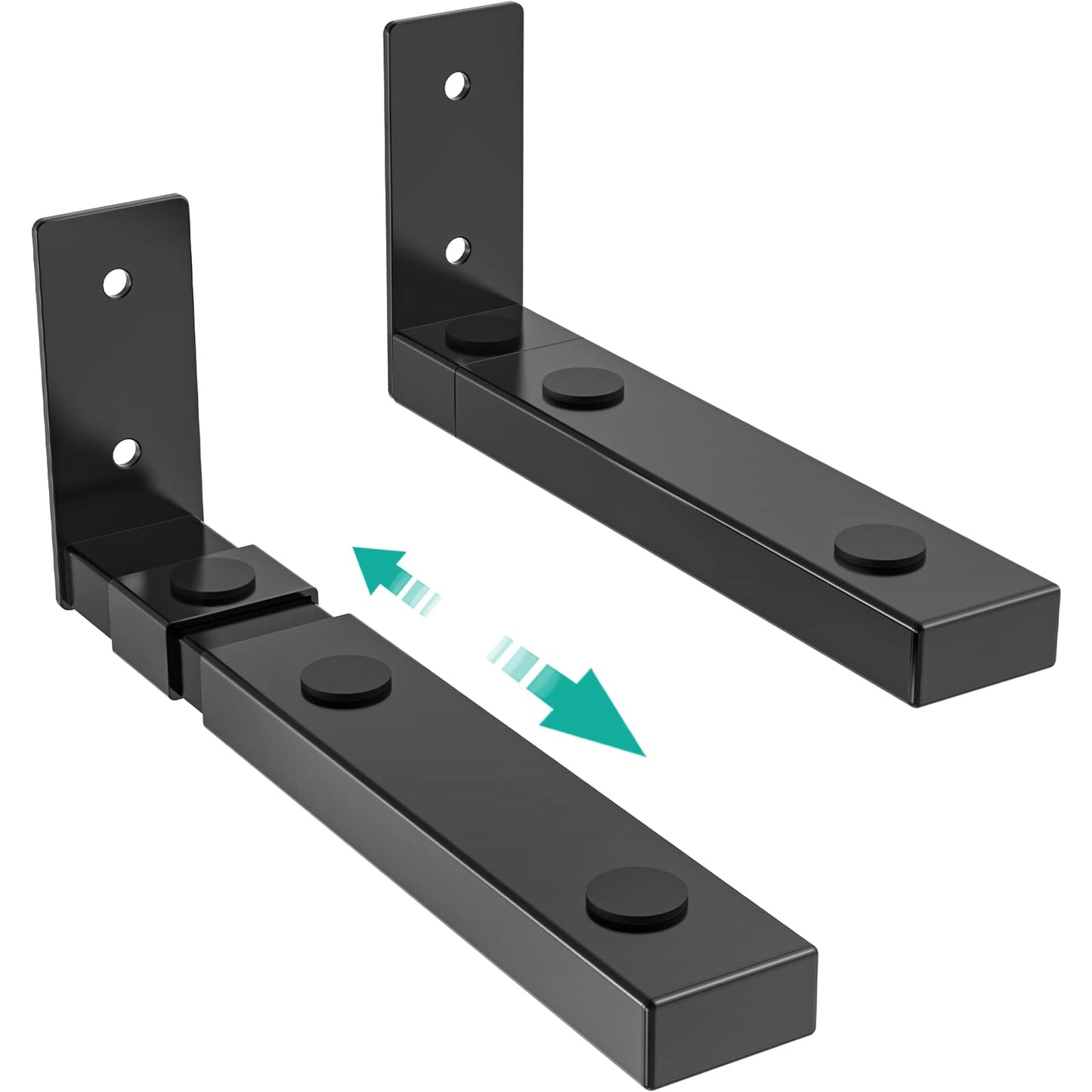 WALI Center Channel Speaker Wall Mount, Universal Soundbar Wall Mount Bracket Hold up to 30 lbs, Arms Extend Adjustment from 7 to 11.5 inch (SLK201)
