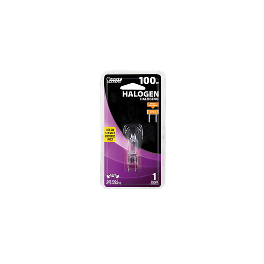 Feit Electric Halogen Bulb 100W T4 GY8.6 - Dimmable 1600 Lumens 3000K