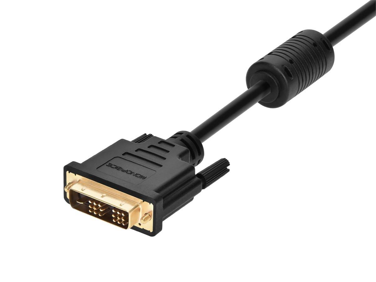 Monoprice 6ft 28AWG High Speed HDMI to DVI Adapter Cable w / Ferrite Cores - Black