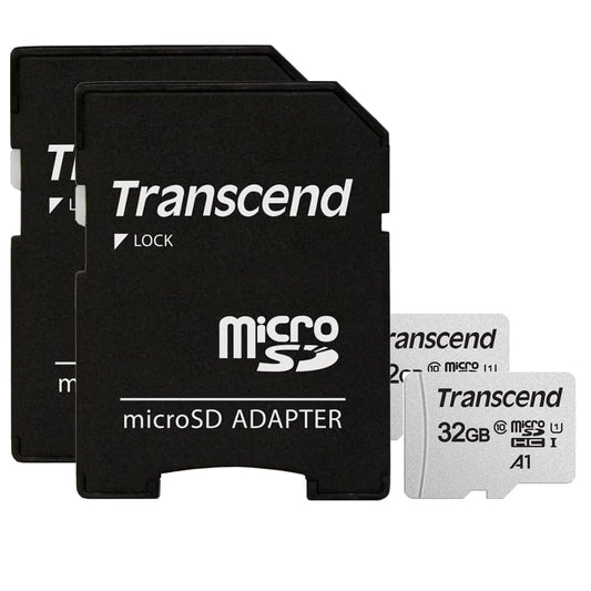 Transcend 32GB Micro SDHC Secure Digital UHS-I Memory Cards, Compatible with Samsung WB35F Digital Camera - Class 10, U1, 100MB/s, 300 Series - Pack