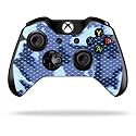 Protective Vinyl Skin Decal Skin Compatible with Microsoft Xbox One/One S Controller wrap Sticker Skins Blue Camo